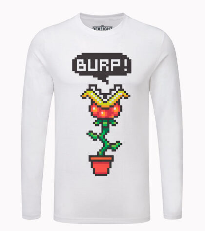 T-shirt geek burp! tshirt-geek-manches-longues Blanc