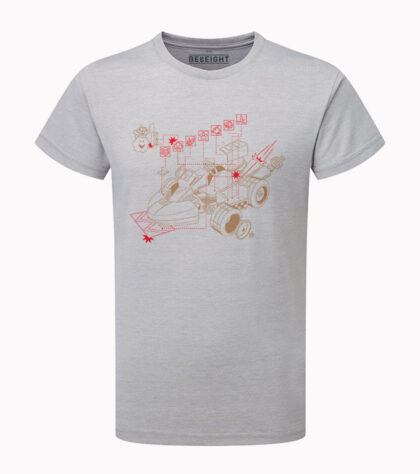 T-shirt Mario Kart Explosion Homme Silver