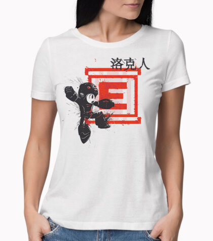 T-shirt Megaman Traditional Femme Blanc