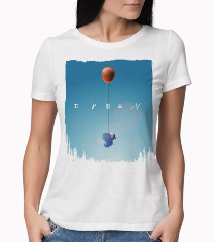 T-shirt dream balloon Femme Blanc