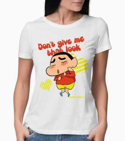 T-shirt Don't Give Me That Look Femme Blanc