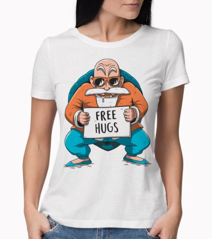 T-shirt Rochi Free Hugs Femme Blanc