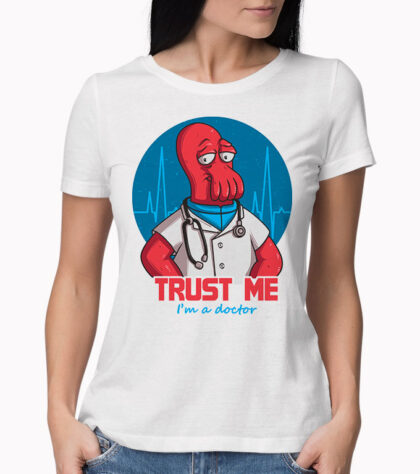T-shirt Futurama Trust Me Femme Blanc