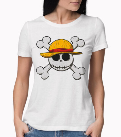 T-shirt Jack Luffy Femme Blanc