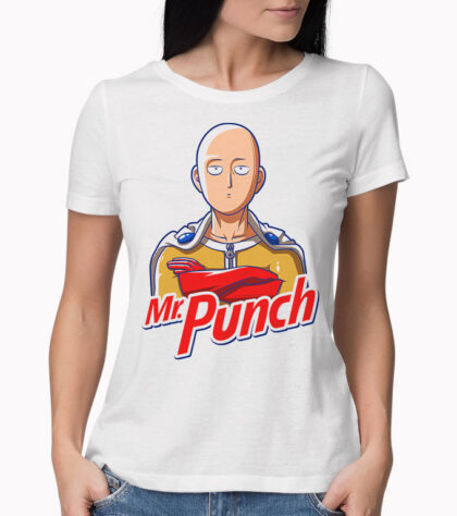 T-shirt Mr Punch Femme Blanc