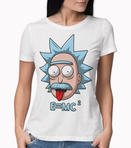 T-shirt Rick et Morty E=MC2 Femme Blanc