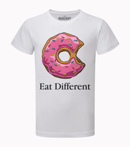 T-shirt Eat Different Homme Blanc