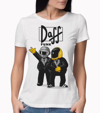 T-shirt Duff Punk Femme Blanc