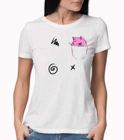 T-shirt Angry Rondoudou Femme Blanc