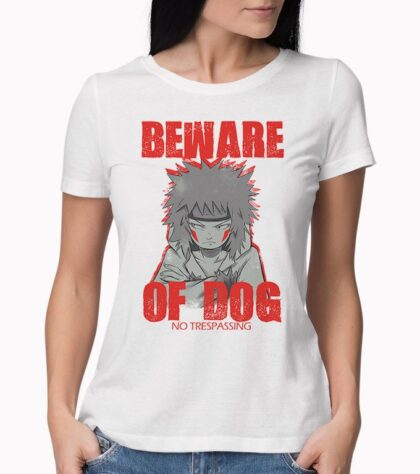 T-shirt Beware Of Dogs Femme Blanc