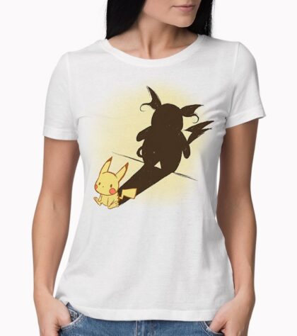 T-shirt Pikachu Shadow Femme Blanc