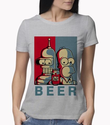 T-shirt Brothers Beer Femme Silver