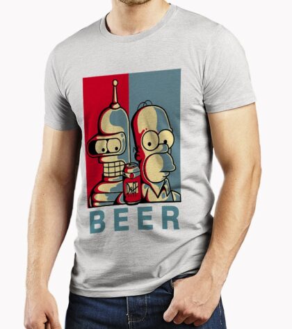 T-shirt Brothers Beer Homme Silver