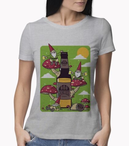 T-shirt Gnome Beer Femme Silver