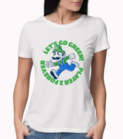 T-shirt LET’S GO GREEN Femme Blanc