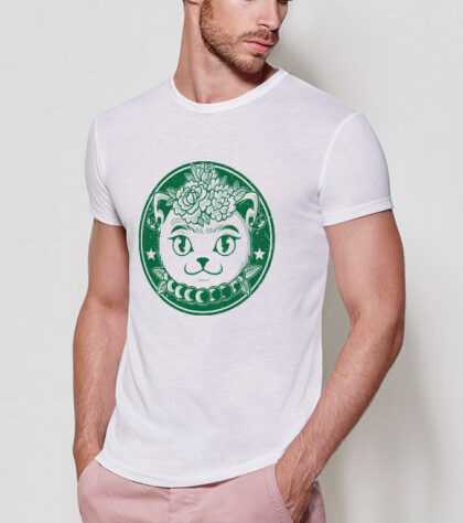 T-shirt Fridacat Homme Blanc