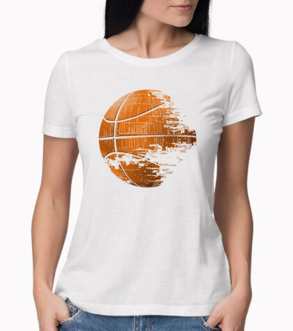 T-shirt Basket Etoile De La Mort Femme Blanc