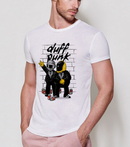 T-shirt Duff Punk Homme Blanc