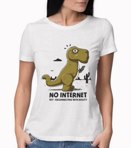 T-shirt T- rex Offline Femme Blanc